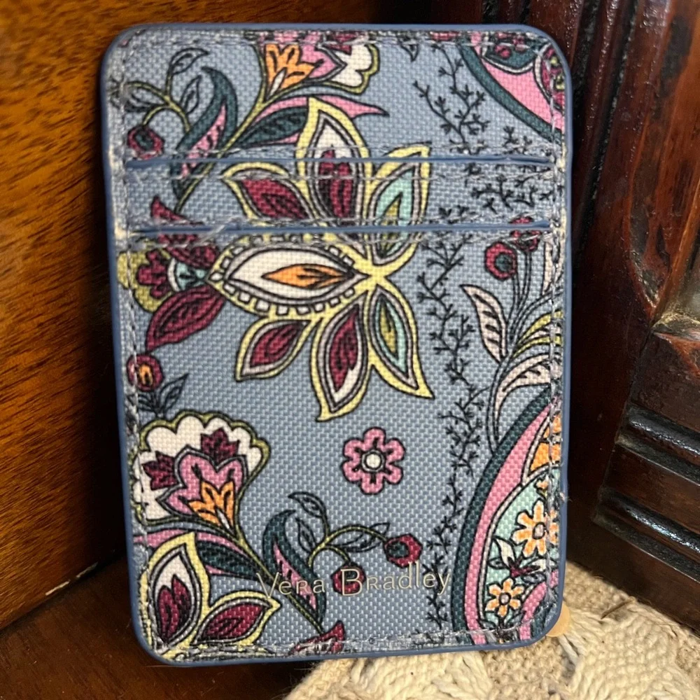 VERA BRADLEY Classic Adhesive Phone Card Wallet in‎ Kona Paisley Print *NWOT*